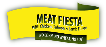 MEAT FIESTA - WITH CHICKEN, SALMON & LAMB FLAVOR - NO CORN, NO WHEAT, NO SOY